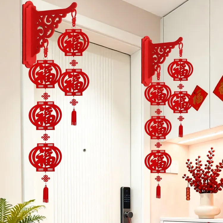 2026新年马年立体福字壁挂灯笼装饰挂件壁挂节庆乔迁新居氛围pp