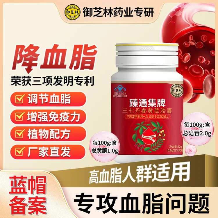  臻通集牌三七丹参黄芪胶囊  【7种植物】 有助于维持血脂健康水平 