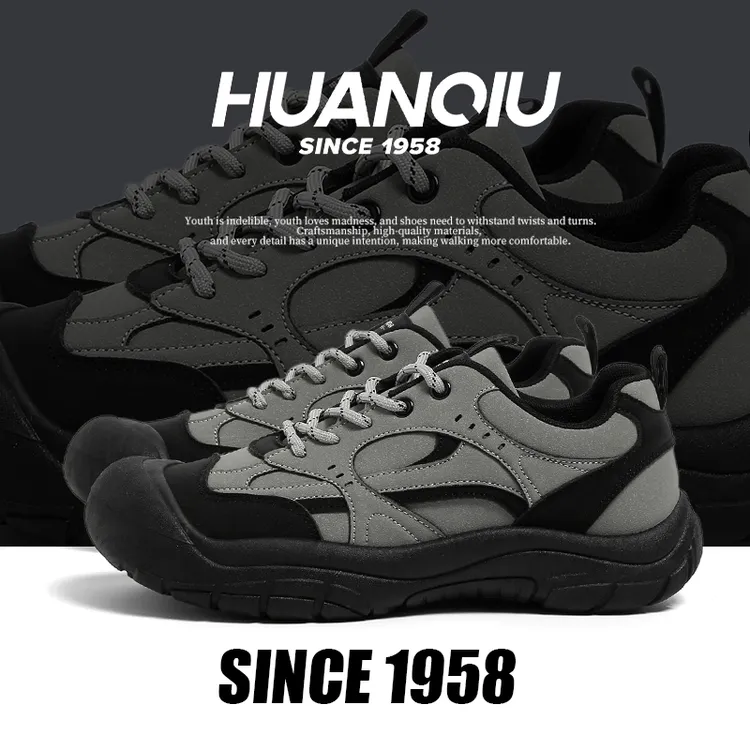 环球复古休闲运动鞋男款2025秋季新款厚底增高老爹鞋户外登山男鞋