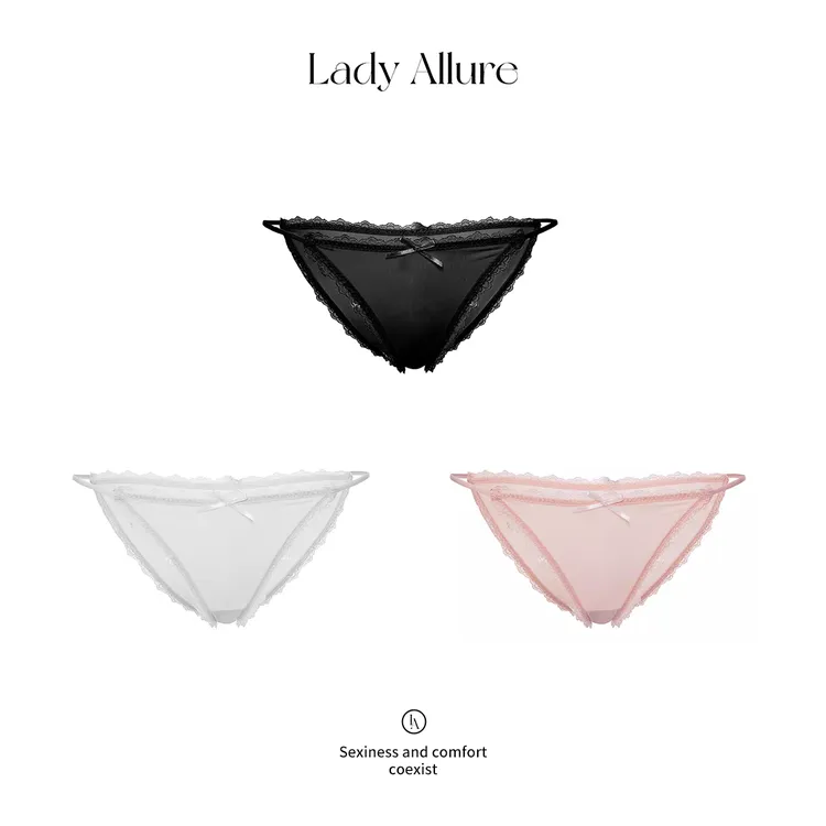 「LA」Lilith·莉莉丝 | 静感系列*微性感贴肤蕾丝牛奶丝女士内裤