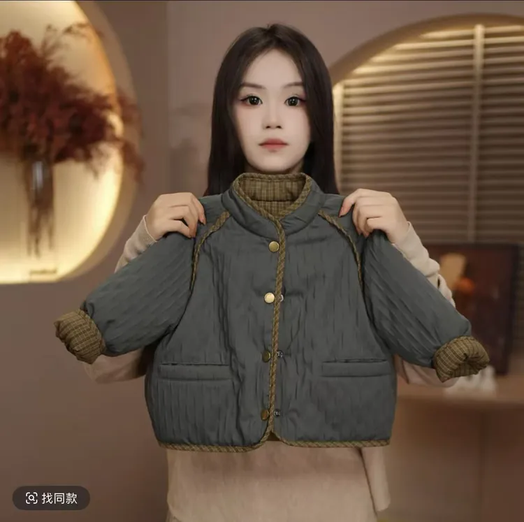 儿童秋冬外套棉衣2025新款男童冬季洋气森系棉袄时髦女孩棉服潮