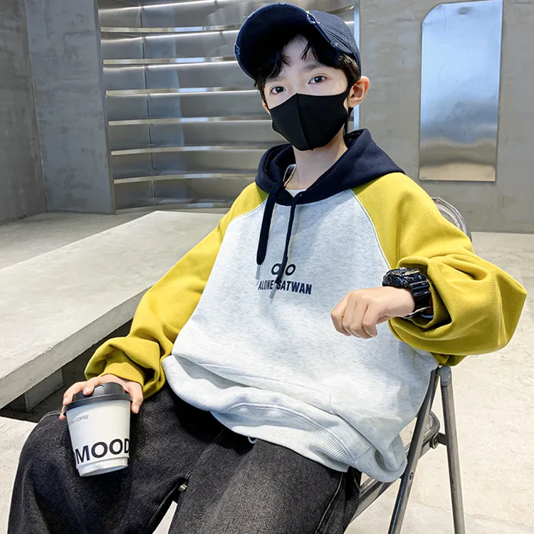 儿童装男童秋装连帽卫衣2025新款春秋款中大童洋气秋季男孩上衣潮