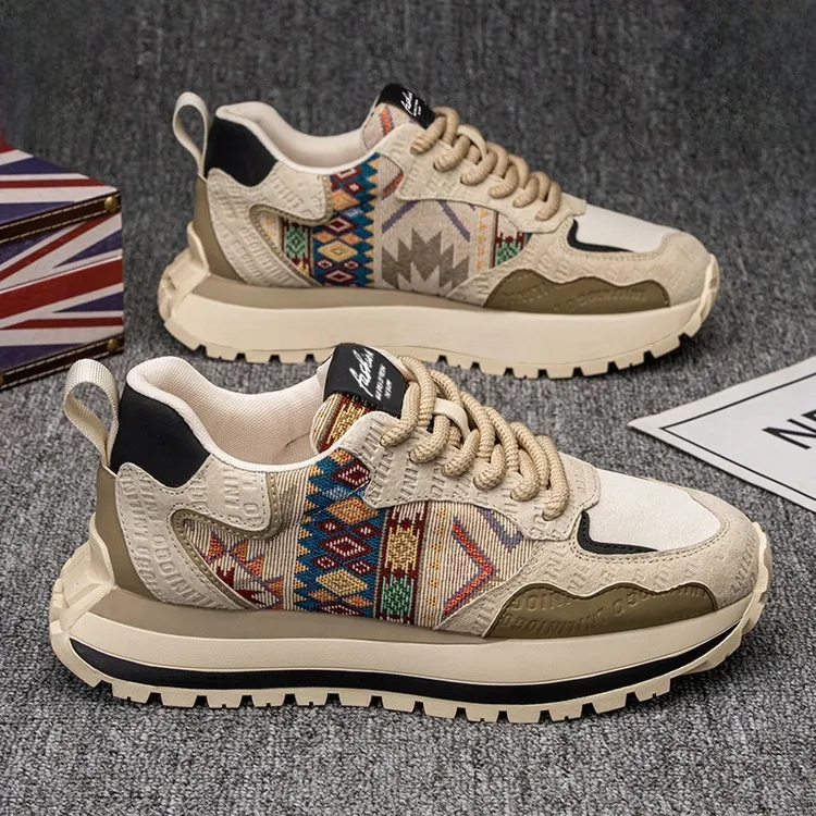 欧洲站男鞋秋款百搭休闲阿甘青少年运动厚底网红爆款老爹鞋