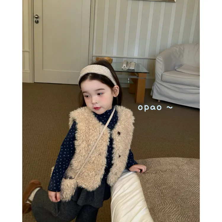 Opao正品！25深秋女宝宝韩系毛毛马甲屁帘裤8116、8052、8109