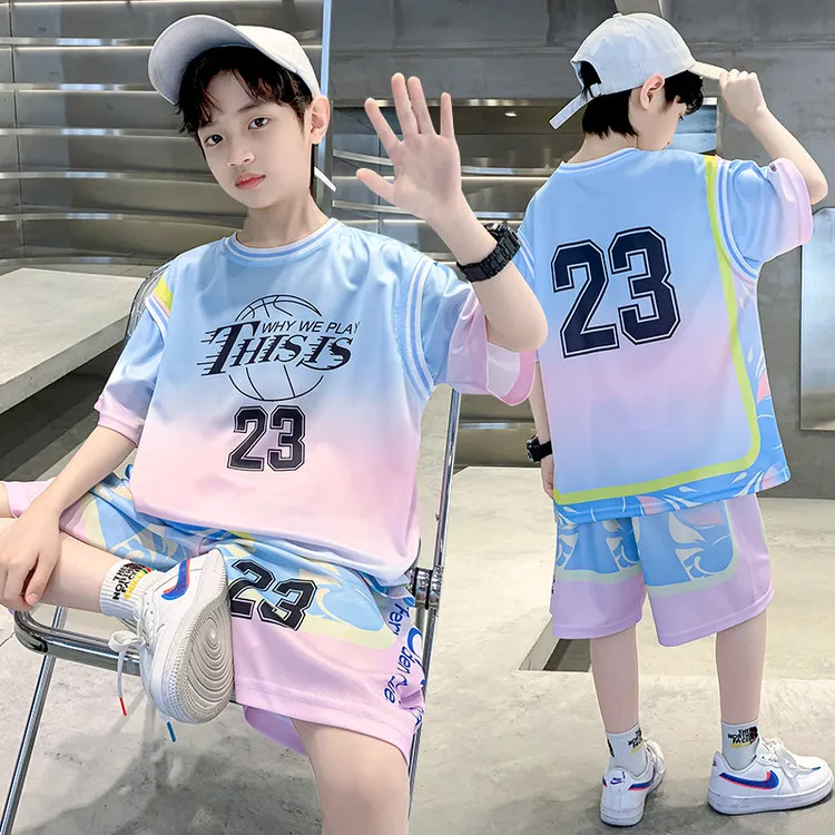 儿童篮球服套装男童科比球衣女孩幼儿园表演服小学生比赛训练运动