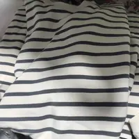 9280条纹情侣款圆领长袖T恤宽松大码休闲