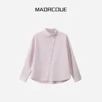 MADRCOUE 小兔耳朵领精致斜排扣衬衫603396