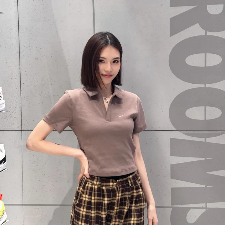 NIKE耐克女款V领短袖AS W NSW ESSNTL SS POLO女子短袖DV7885-214