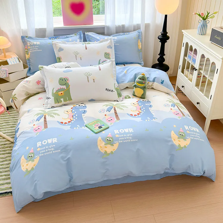 卡通100%全棉被套单件双人200x230斜纹纯棉单人宿舍被罩150x200cm
