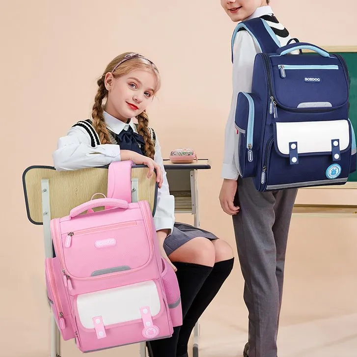 Bobdog/巴布豆小学生书包男女童1-3年级4-6减压护脊超轻大容量包