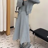 【MIU系编织肌理伞裙】巨软！百搭休闲磨毛软糯半身伞裙027