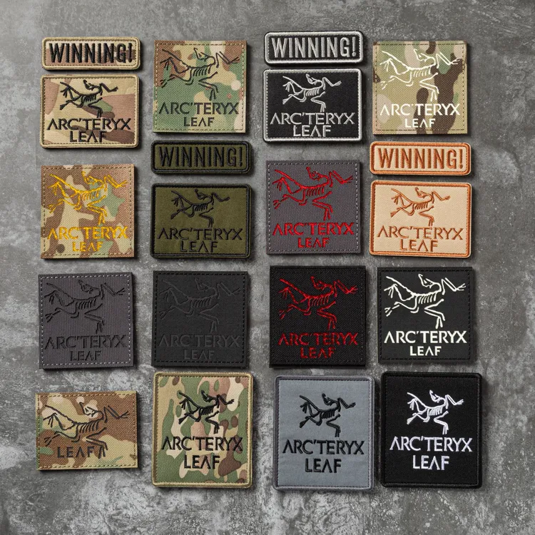 军鸟魔术贴冲锋衣臂章LEAF士气章夜光魔术贴包贴臂章魔术贴新款