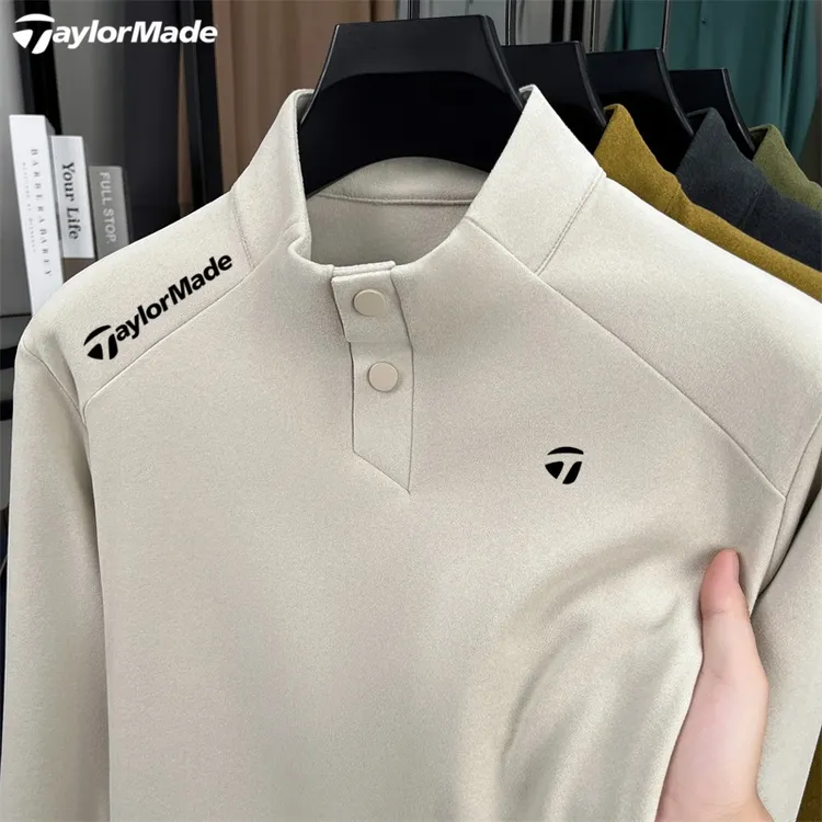 Taylormade泰勒梅秋季男装户外立领长袖透气高尔夫运动大码卫衣男