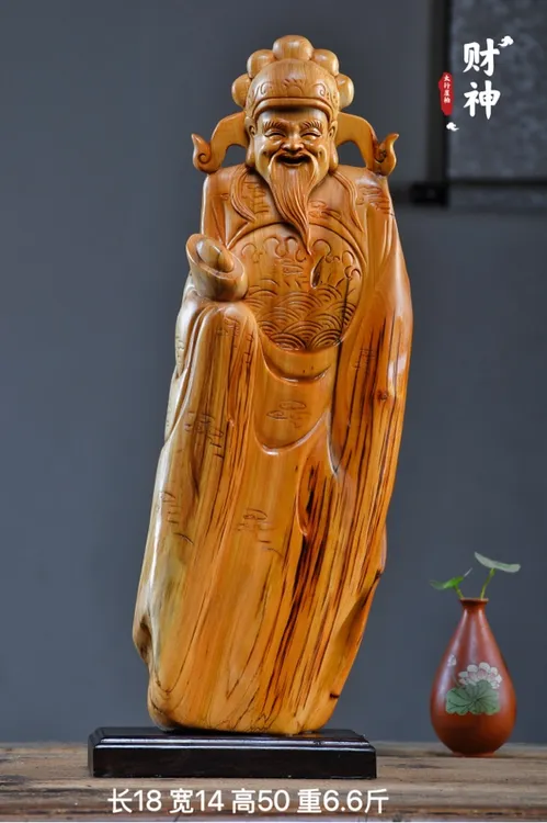 太行崖柏根雕摆件弥勒佛达摩财神观音天然随型根雕摆件天然树根