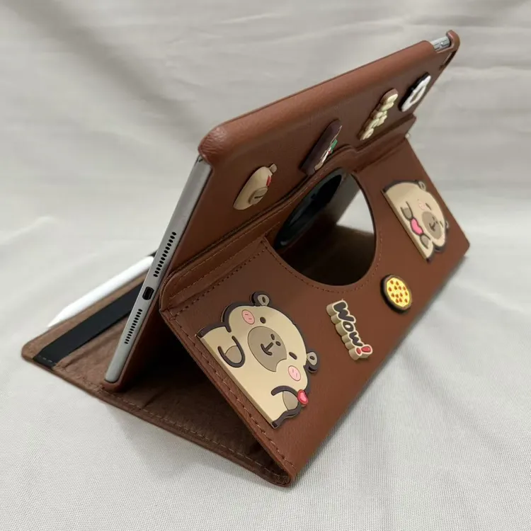 比心卡皮巴拉360度旋转iPad10代2022保护套10.9寸9.7适用2025/11