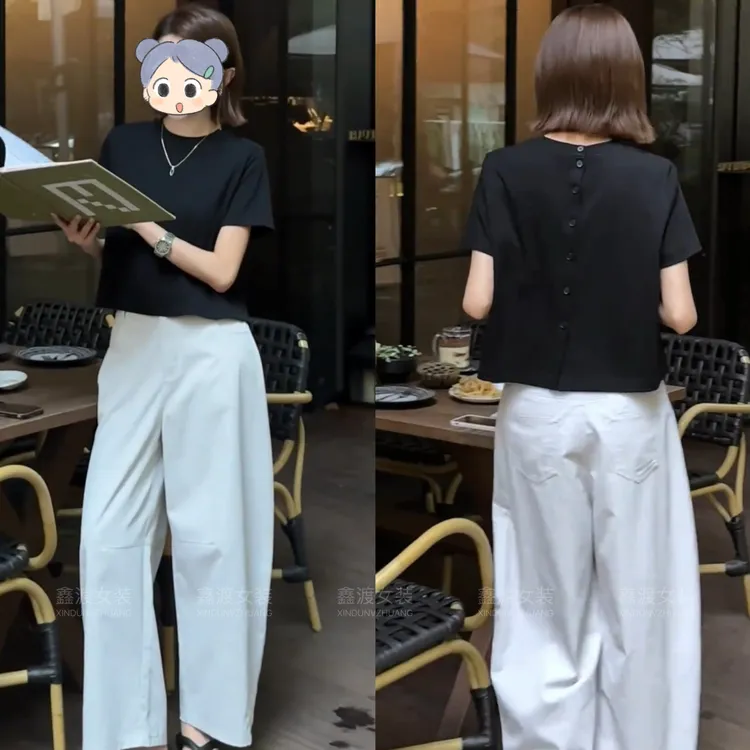 2025夏季新款时尚显瘦气质女士网红洋气两件套百搭款D5514