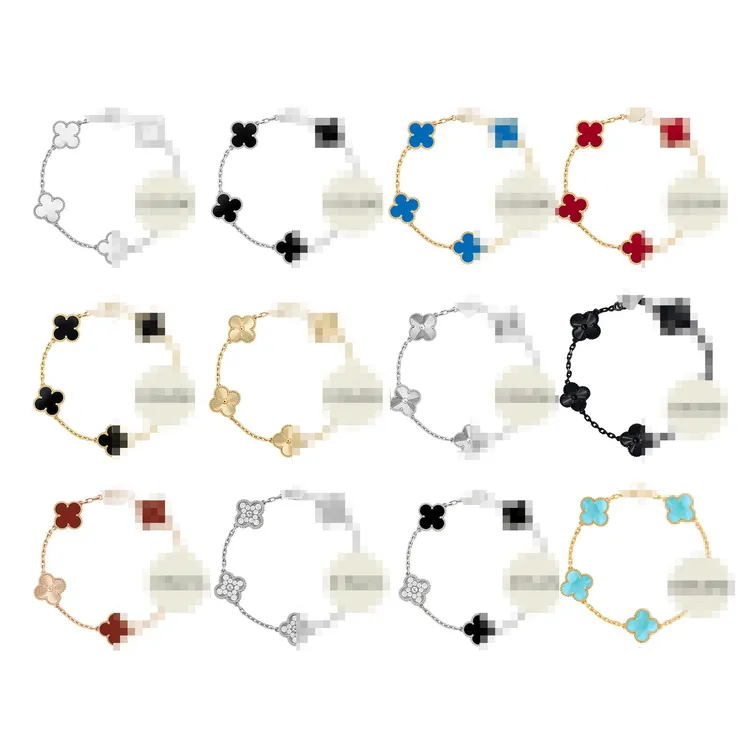 925银手链 通体S925银四叶草幸运系列手链男女时尚气质轻奢百搭