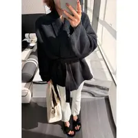 【娇娇私服定制】新款山系小香风腰带针织毛衣外披82065#