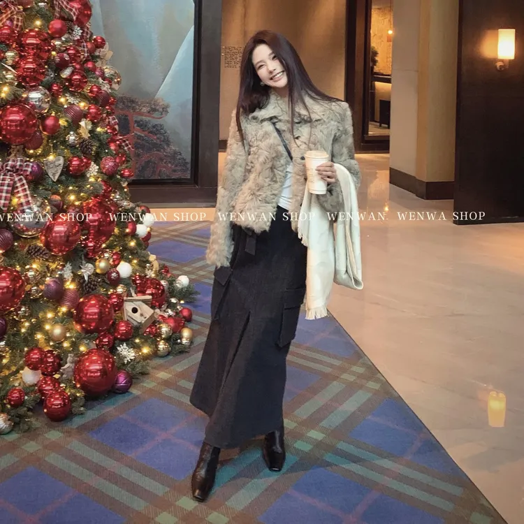 【时髦精闭眼入】开叉设计绑带设计25新款半身裙