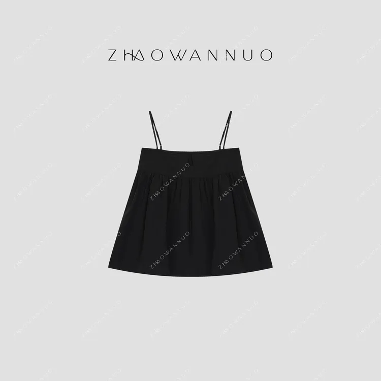 ZHAO WANNUO 丨25夏季新款设计感可调节肩带吊带背心裙NC0801