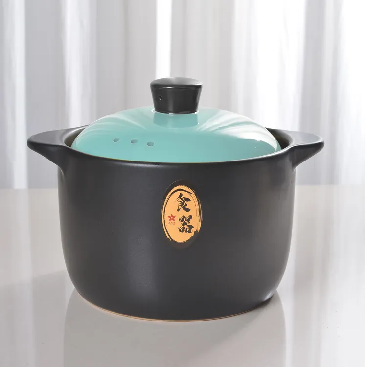 4.5L蓝盖升砂锅家用煤气灶煲仔饭燃气耐高温陶瓷煲汤锅干烧不裂