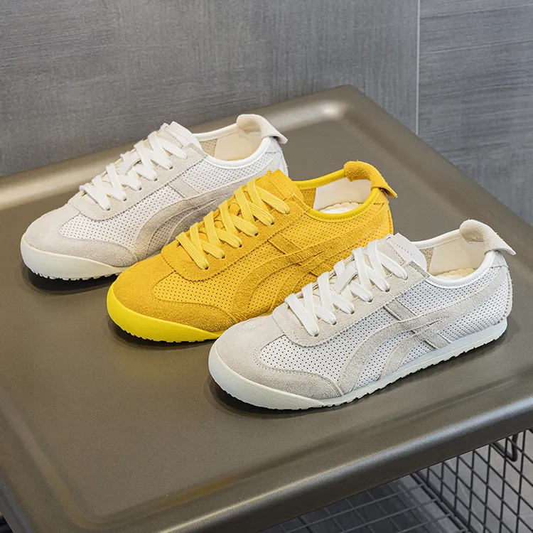 头层牛皮德训鞋羊皮内里夏季网面透气软底软面镂空百搭休闲小白鞋