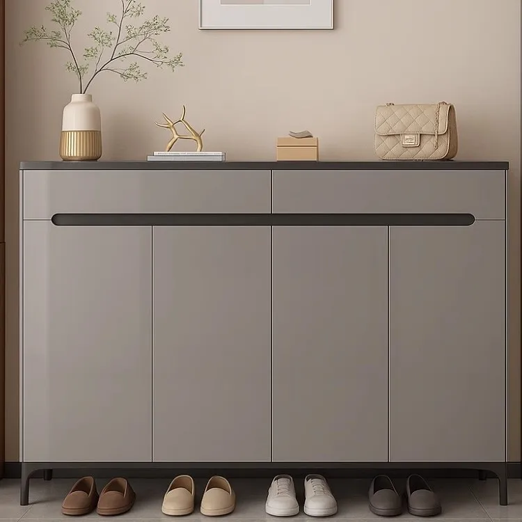 家用门口收纳一体靠墙鞋架柜子客厅简约大容量玄关阳台北欧储物柜