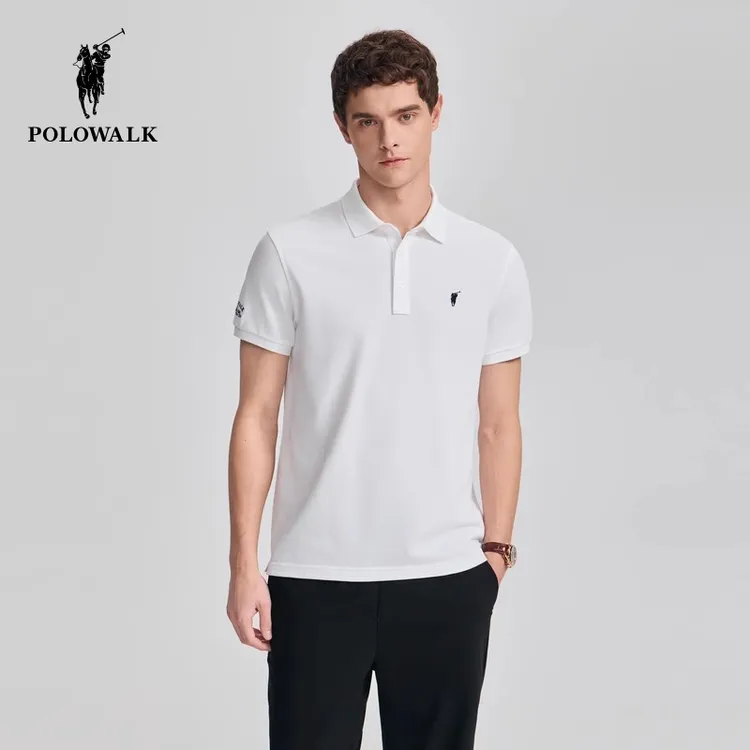POLOWALK男士短袖polo衫25夏季新品休闲百搭翻领T恤经典款男上衣