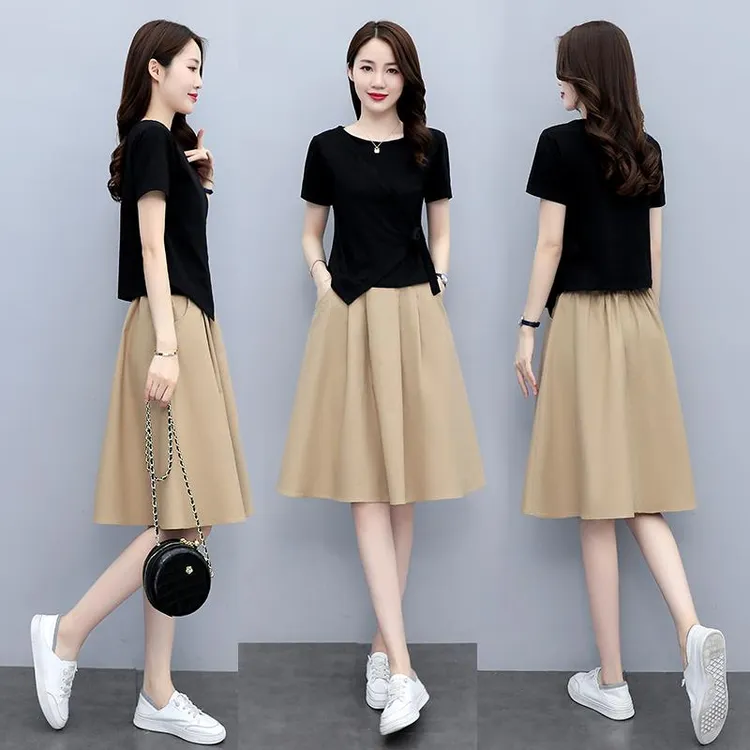 棉麻连衣裙女中长款2024新款夏气质修身显瘦复古亚麻两件套装裙子