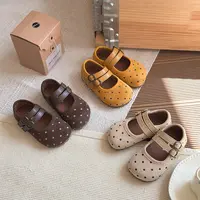 【五彩糖果】韩系女童波点玛丽珍皮鞋儿童芒果头可爱公主鞋软萌单鞋