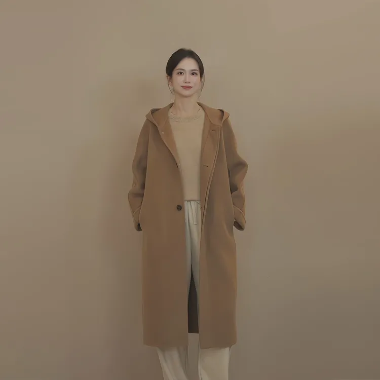 小禾【魔法师】大牌同源山羊绒混纺亲肤保暖显高显瘦外套毛呢大衣