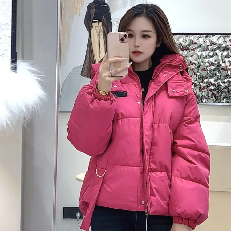 高级白搭，棉服玫红色爱了