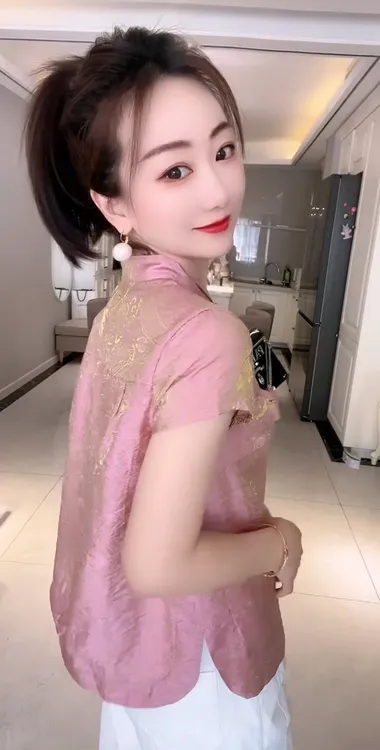 夏季宽松百搭新中式圆领盘扣短袖纯色气质打底小衫