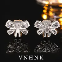 铜合金合成锆石耳饰 美可儿   H48   银色时尚小众百搭耳环