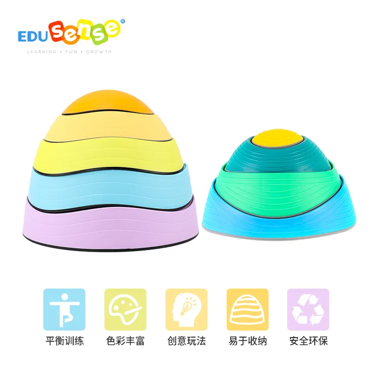 EDUsense·彩虹过河石感统训练宝藏好物锻炼平衡力过河石玩具