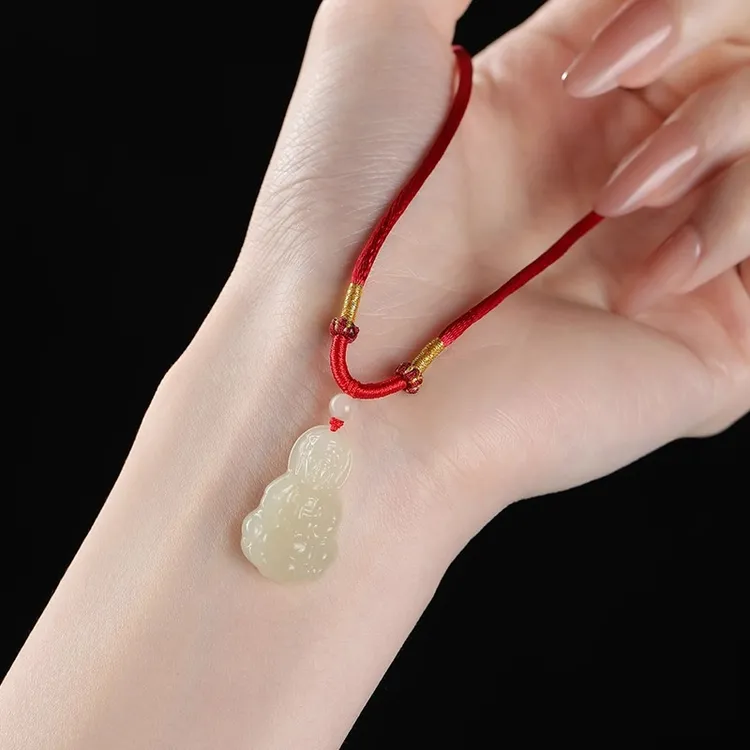 和田玉男孩婴儿红绳玉坠观音菩萨宝宝生日礼物本命年