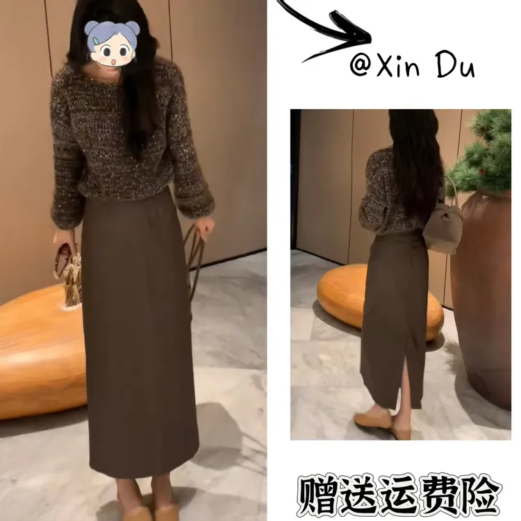 2025秋季新款时尚显瘦气质女士网红洋气两件套百搭款D23160