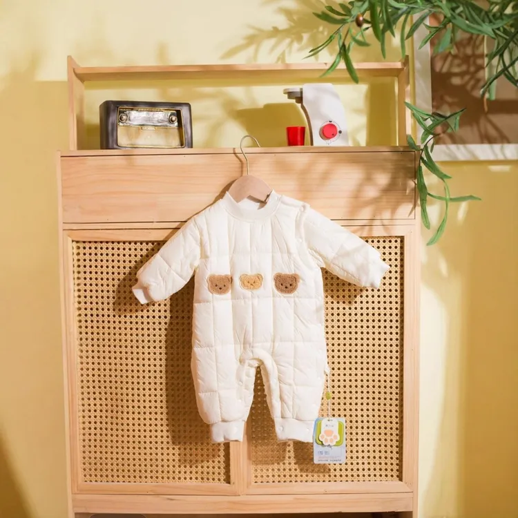 YeeHoO英氏【断码】婴儿连体衣秋冬连身衣爬衣棉衣宝宝衣服冬装爬