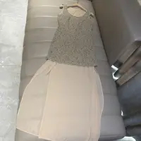 两件套拼接长裙默认领型无袖荡领连衣裙时尚裙子女生韩系ins衣服