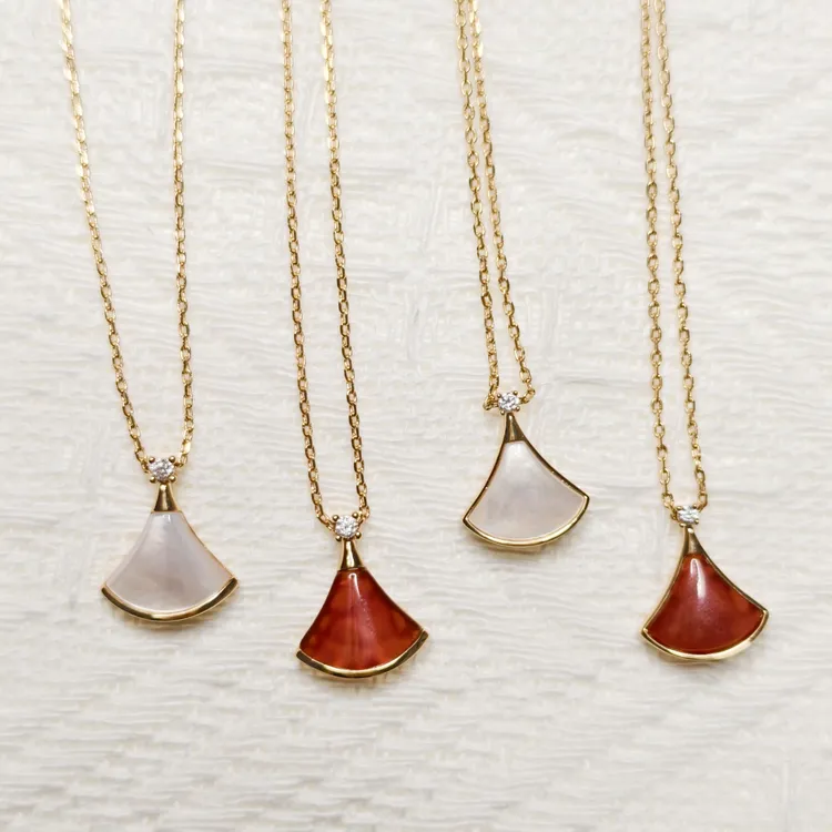 合金项链 简约裙子小扇子ins小众经典造型项链首饰饰品锁骨链轻奢