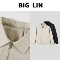 BIG林 秋季男装爆款翻领夹克内里休闲高级感潮流拼接外套88023