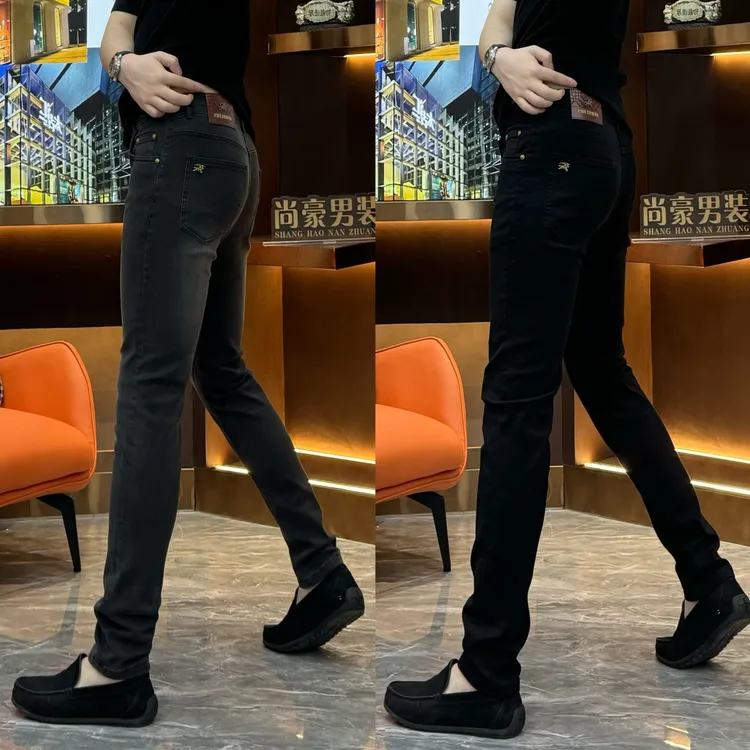 983男士中古流行早秋修身牛仔裤品质时尚休闲显瘦小脚牛仔裤裤子