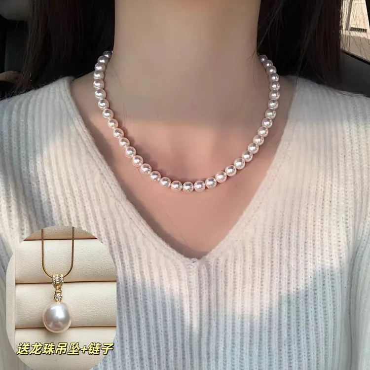 链子925银 高端樱花粉色欧美简约强光无瑕甜美经典气质原创设计款