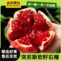 【本来果坊】国产四川突尼斯软籽石榴   新鲜 不用吐籽 皮薄多汁【P】