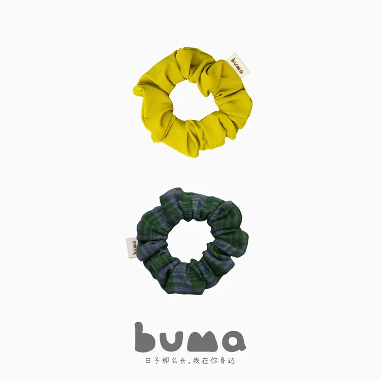 buma手工好看的儿童发圈-稻田-韩系高级感设计感发圈