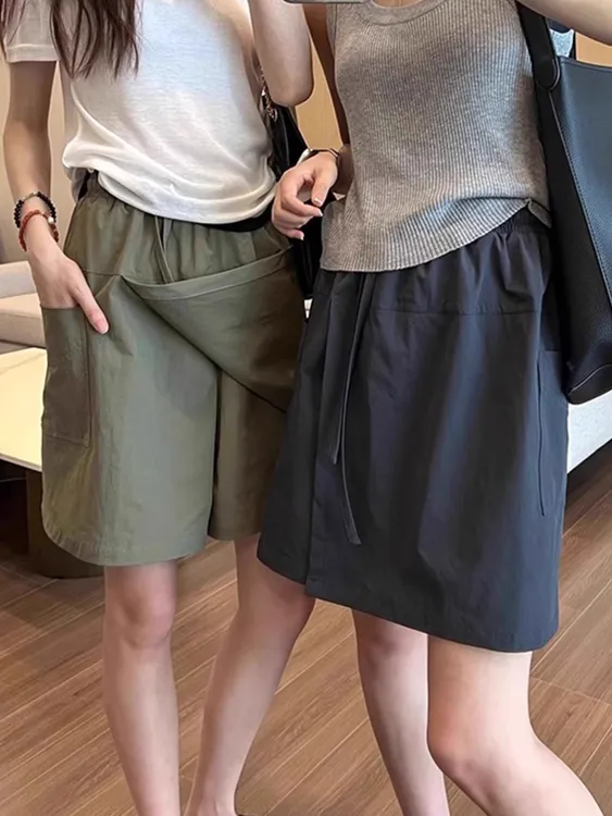 大码300斤美式速干工装裤裙女夏季2025新款高腰a字防走光设计裙裤