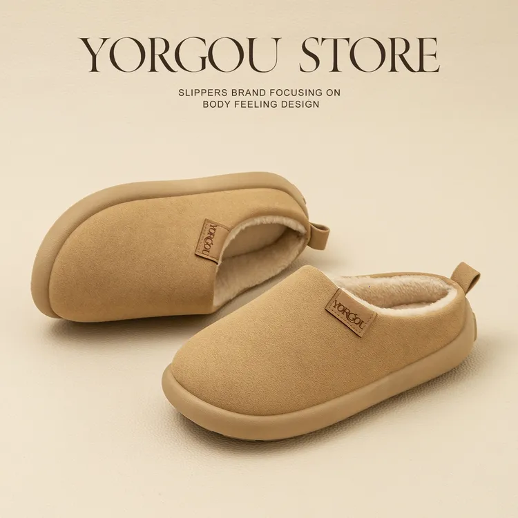 远港小土豆勃肯拖鞋女秋冬季可外穿保暖加绒居家用室内棉拖鞋男冬