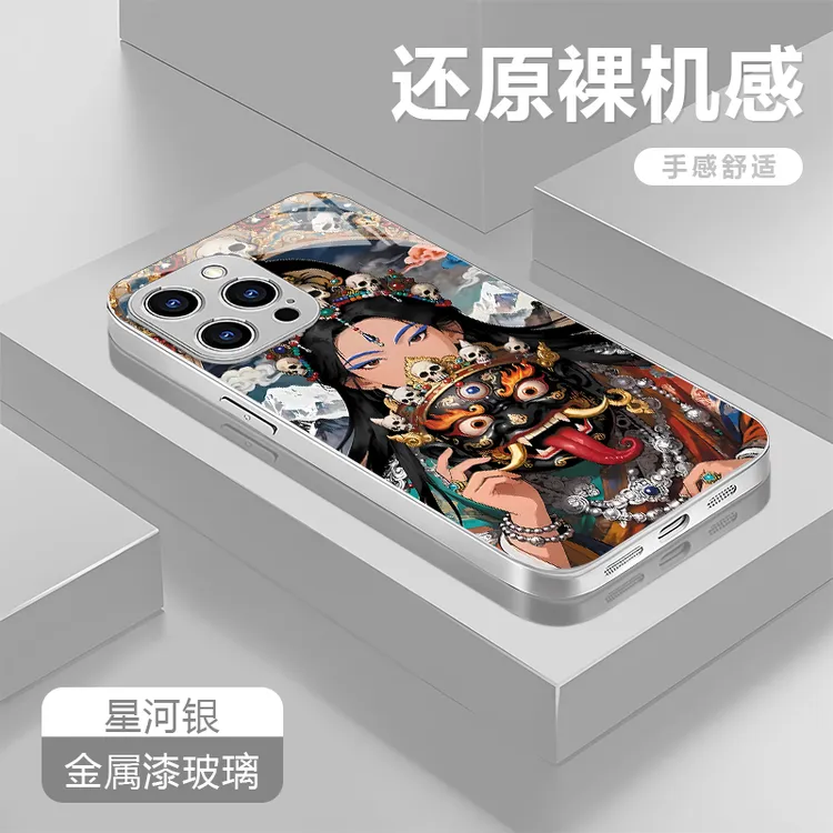 扎基拉姆适用苹果17/16华为P70/vivo/oppo金属漆玻璃防摔手机壳