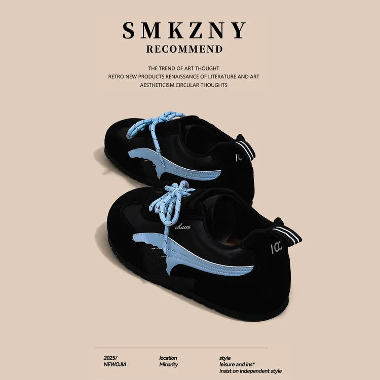 爆款复古阿甘德训鞋女款2025新款秋季女鞋百搭双系带休闲运动板鞋