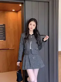 BM 7213新款高级别致气质小香风时尚两件套套装裙